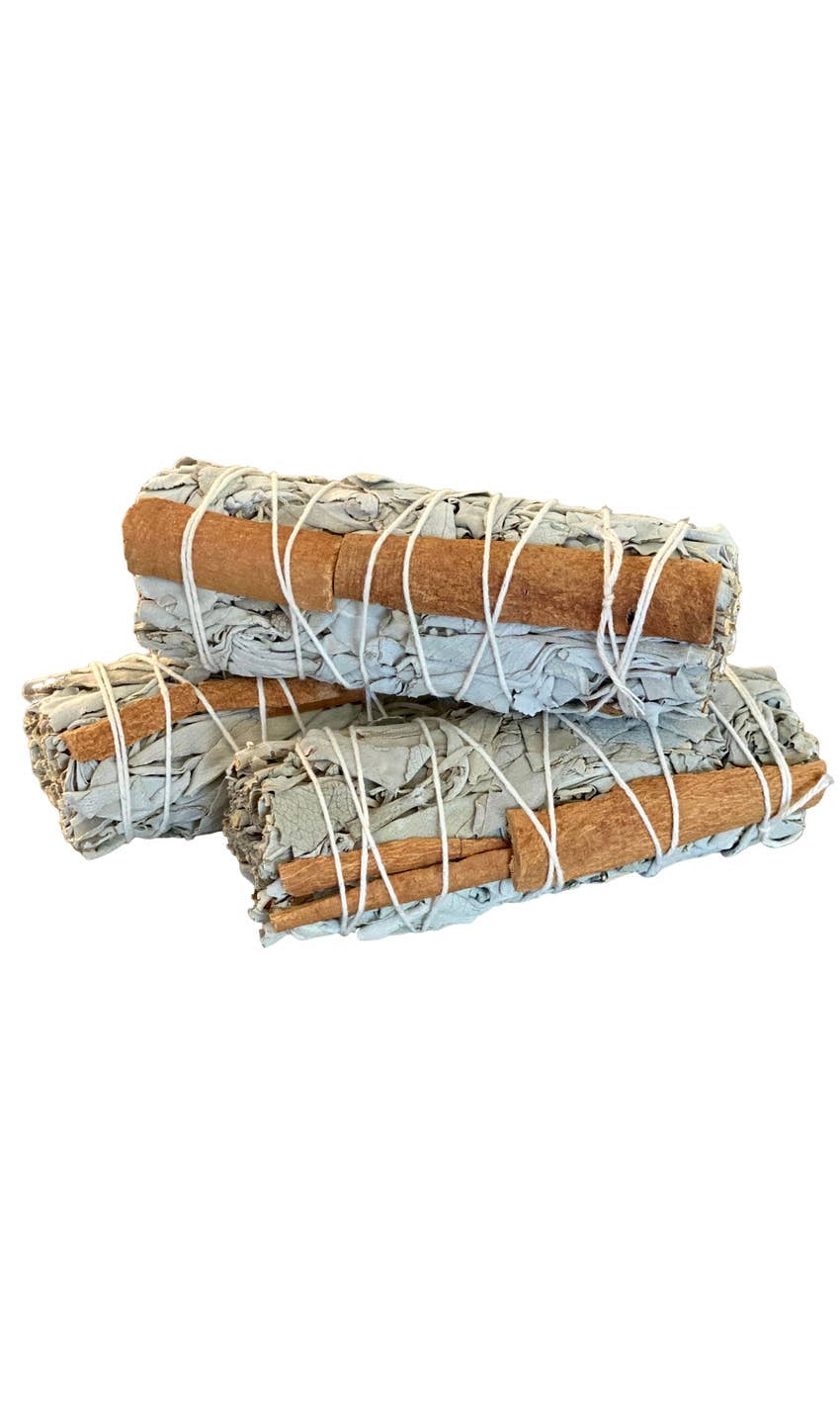 White Sage Smudge Sticks with Cinnamon