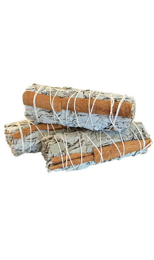 White Sage Smudge Sticks with Cinnamon